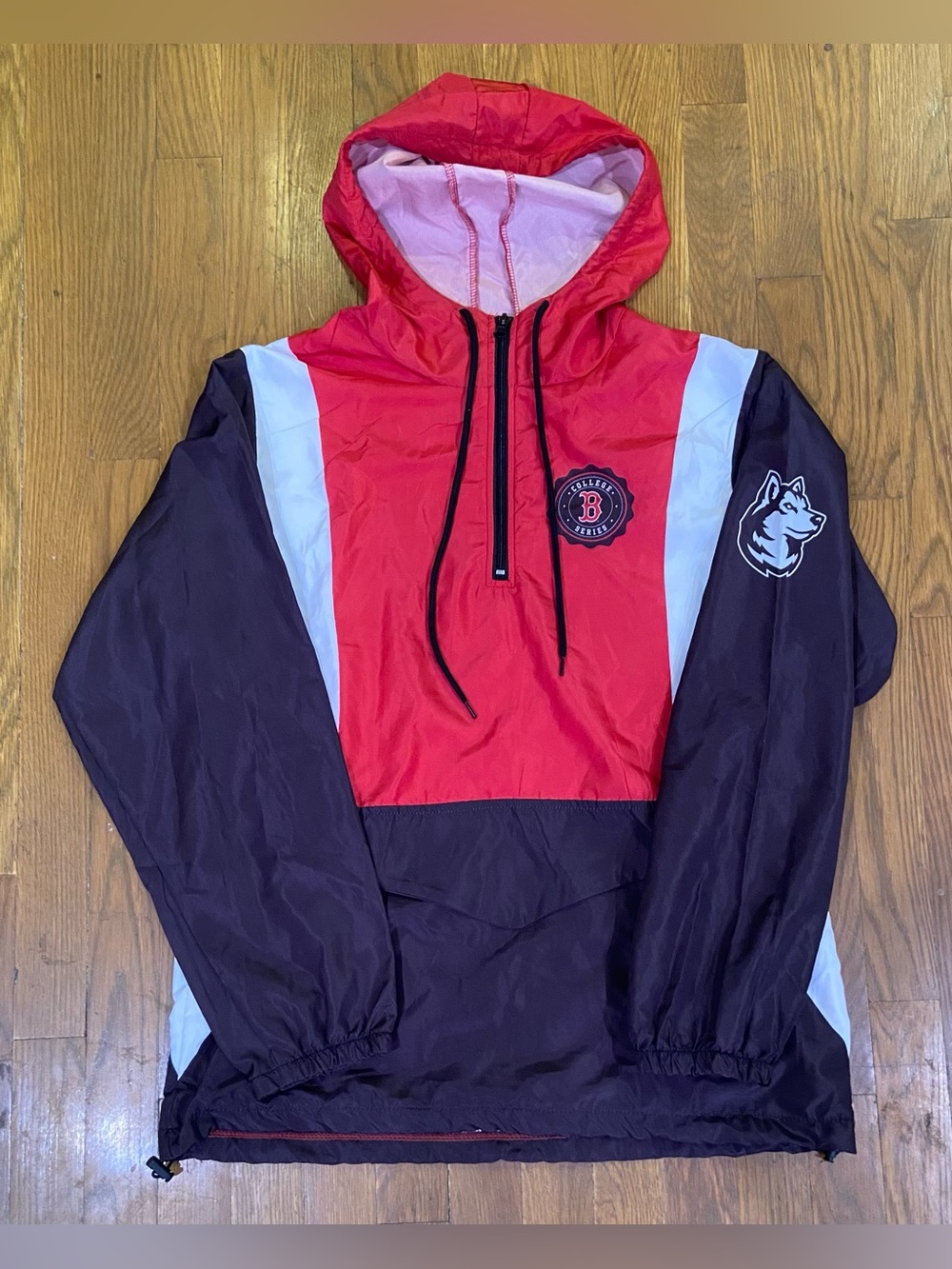 Northeastern Huskies x Boston Red Sox Rare Windbreaker Collab - Medium Mintage